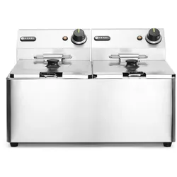 HENDI Fritteuse Kitchen Line - 2x8L, Kitchen Line, 16L, 230V/7000W, 542x430x(H)3...