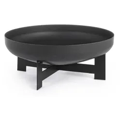 Feuerschale Caldo aus hitzebeständigem Stahl, modern pulverbeschichtet, schwarz, Ø 50 cm