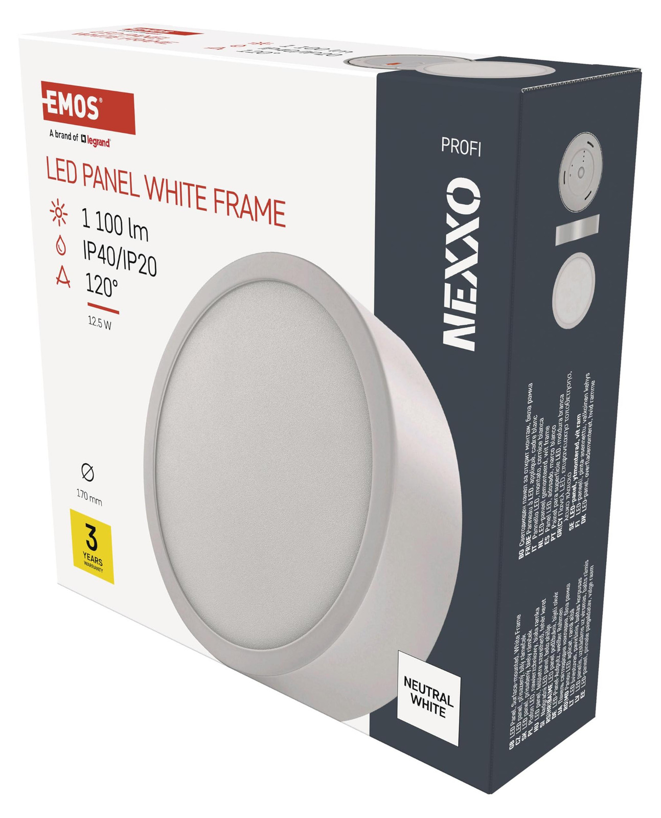 EMOS NEXXO LED inbouwspot, rond, wit, 12,5W, neutraal wit, ZM5135