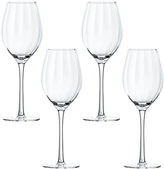 Artisan Street Ripple Set of 4 White Wine Glasses