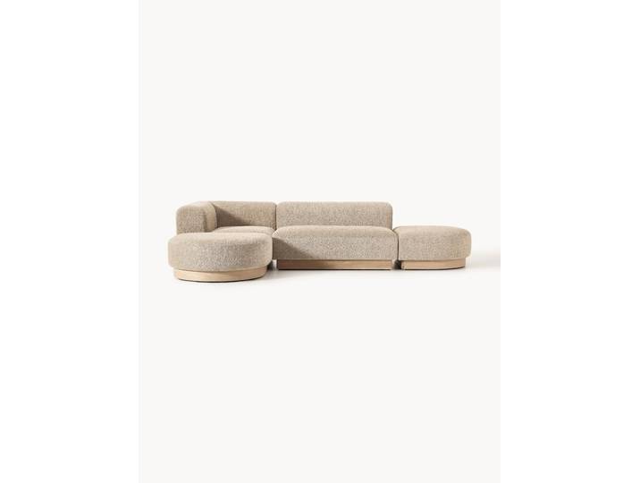 Modulares Ecksofa Natalie aus Teddy-Bouclé