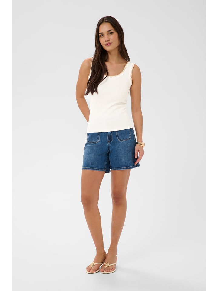 Kaffe Top in Creme - S