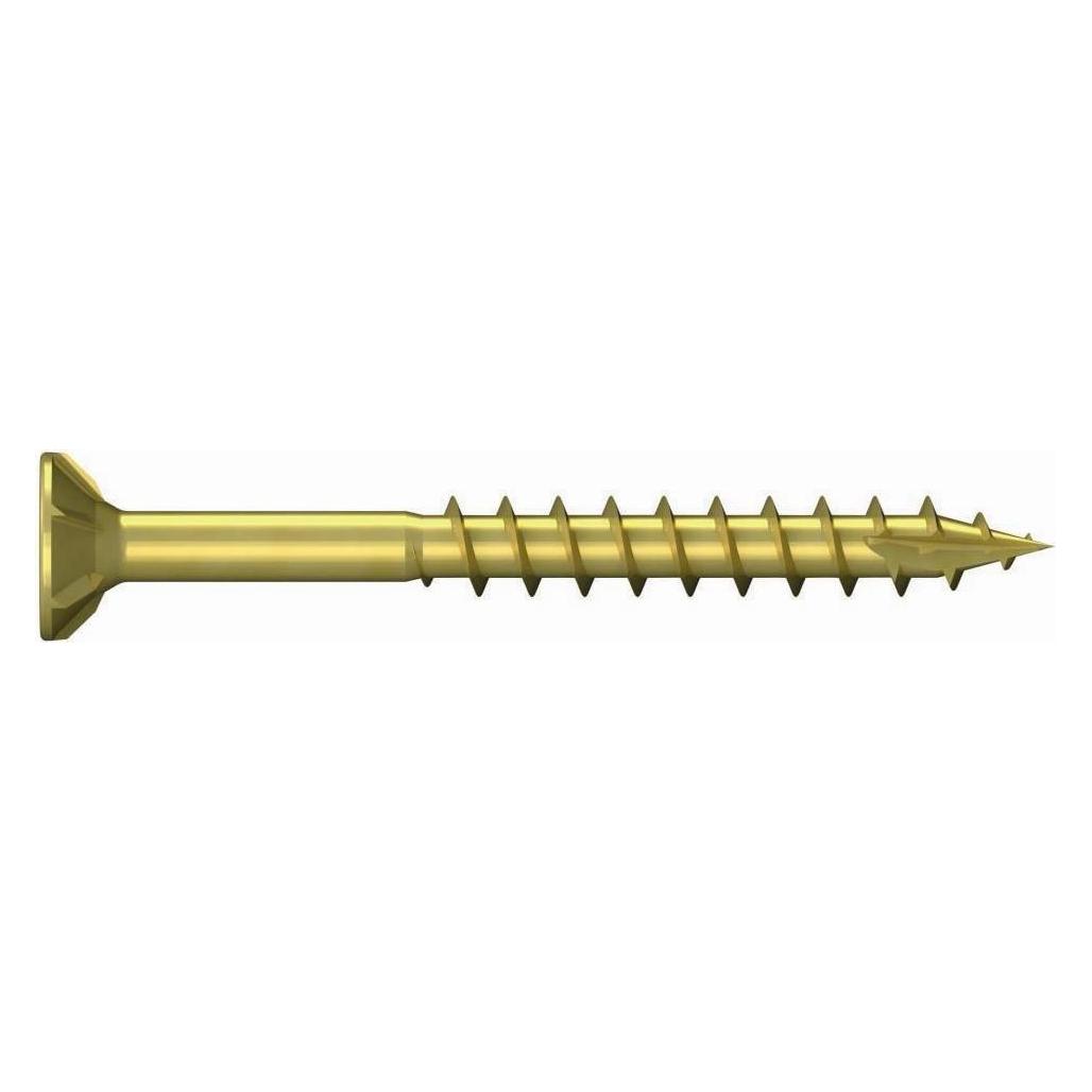 Reisser R2 Spanplattenschrauben, Flachsenkkopf, PZ, Teilgewinde, 5,0 x 80, Stahl, verzinkt, gelb, 1xgleit... (47856/4)