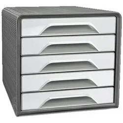 Cep, Dokumentenablage, Schubladenbox Smoove lichtgrau mit 5 Schubladen (A4)