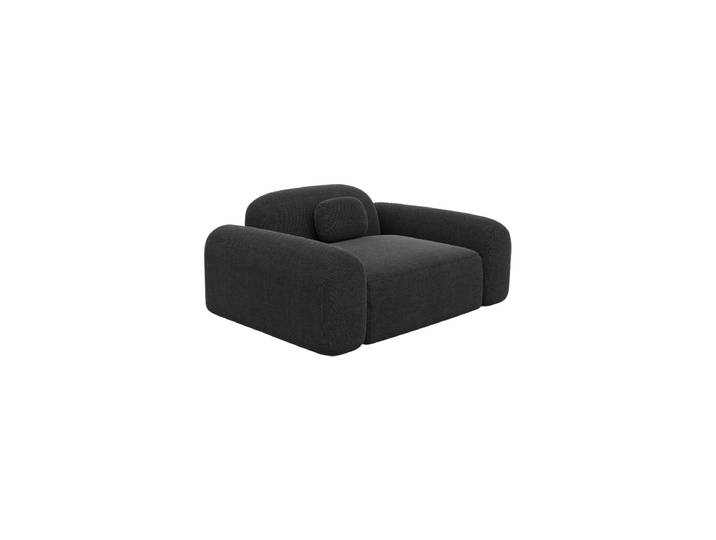 Design Loungesessel „Ravello“ mit Strukturstoff-Bezug Strukturstoff Schwarz BLOOMINGLOFT Collection