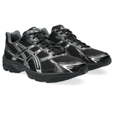 Sneaker ASICS SPORTSTYLE "GEL-1130", Damen, Gr. 39,5, schwarz (schwarz, pure silber), Leder, Synthetik, Schuhe Sneaker