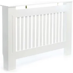 Wiltec Toboli Heizkörperverkleidung Weiss 112x19x82cm MDF Heizkörperabdeckung Heizung, Zubehör Heizen