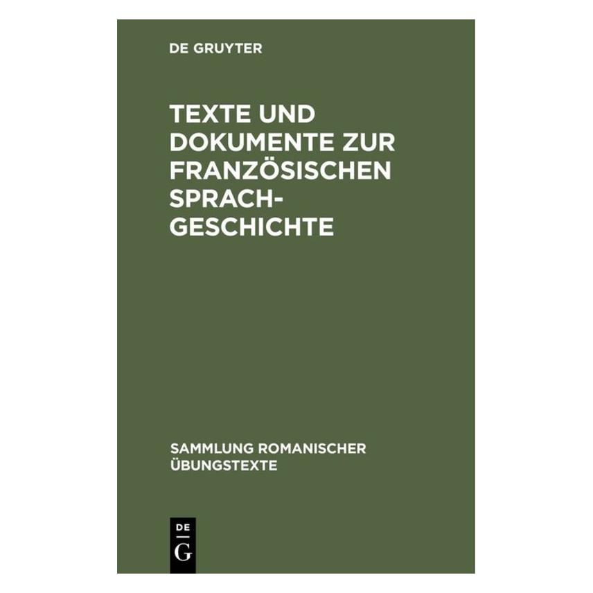 De Gruyter Texte und Dokumente zur französischen S (Hardcover, Lothar Wolf) (67827873)