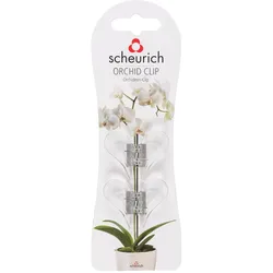 Scheurich Orchid Clips, Orchideen Clips aus Kunststoff,  Farbe: Transparent, 6 cm Breite, - cm Tiefe, 18 cm hoch