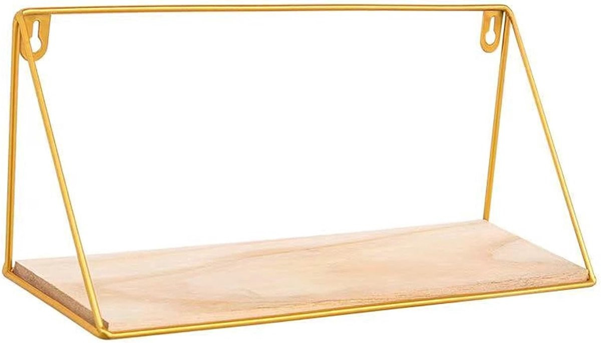 Decoratieve Wandplank Goud - Handgemaakt Artistiek Design - Groot Formaat
