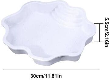 Uplifted Finds Large Reptile Turtle Bathing Tub & Feeding Pool   Professional Tortoise Habitat Bowl With Integrated Ramp white