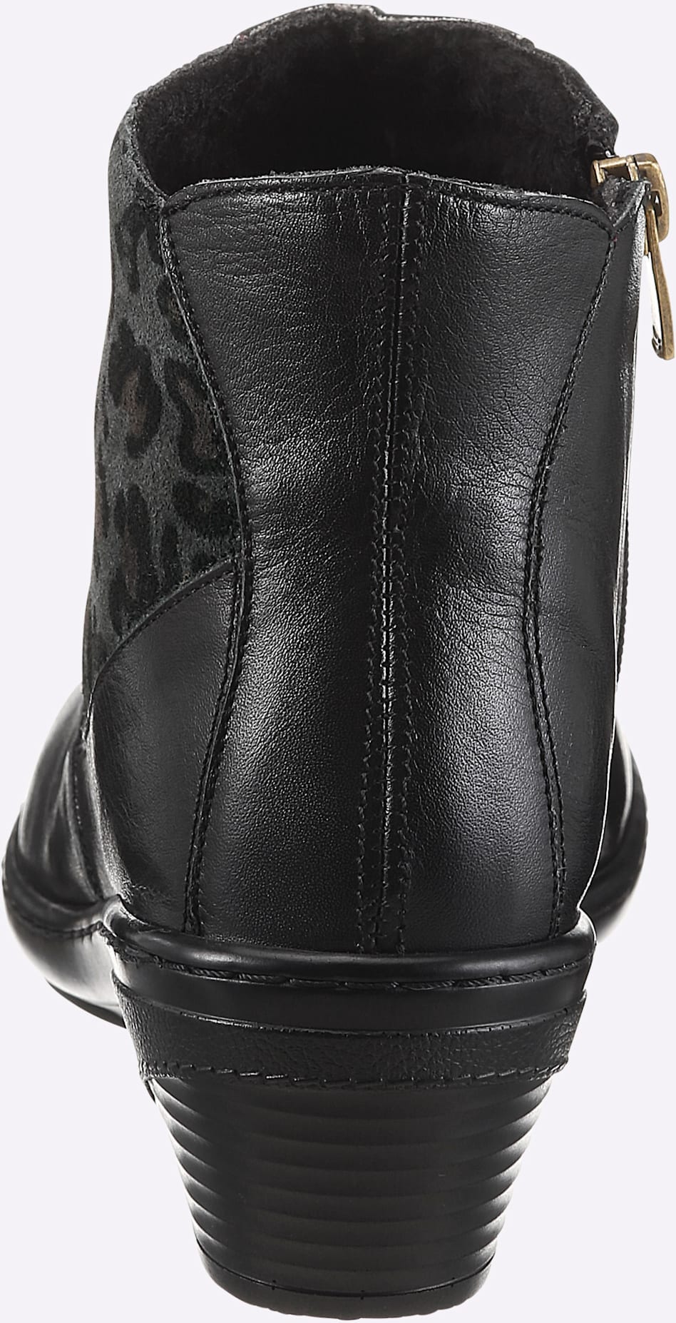 Stiefelette GEMINI, Damen, Gr. 36, schwarz, Glattleder, Schuhe Stiefelette schwarz 36