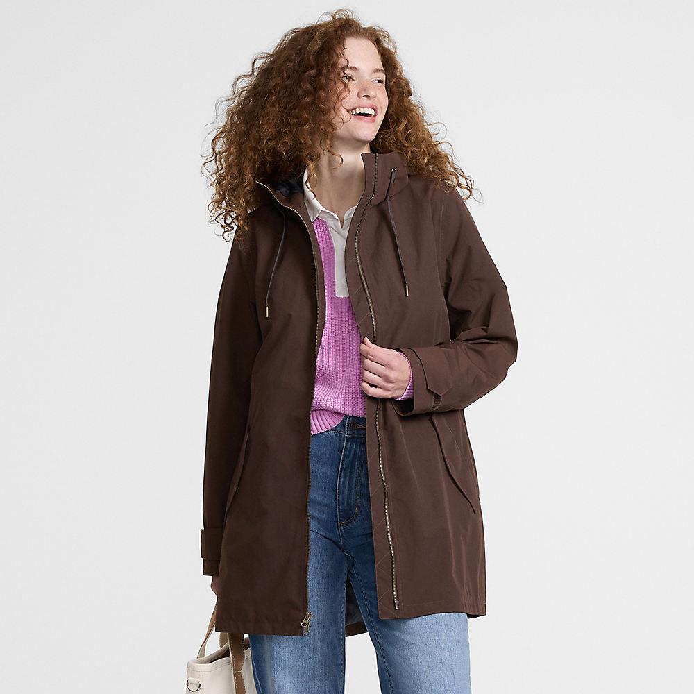 Squall Regenjacke in A-Linie für Damen, Damen, size: regular, Braun, Nylon, by Lands' End