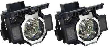 Jaspertronics™ Original V13H010L52 Lamp & Housing TwinPack for Epson Projectors - 1 Year Warranty