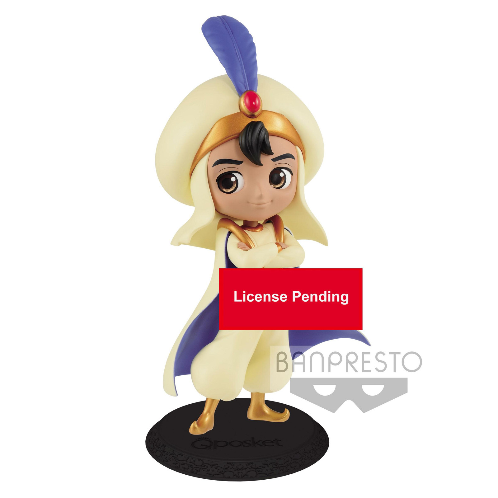 Banpresto Disney Q Posket Minifiguur Aladdin, Prinselijke stijl, 14 cm
