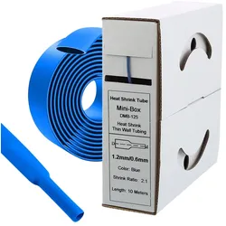 10m Schrumpfschlauch 1,2 mm auf 0,6 mm Blau 2:1 – Offgridtec Kabelisolierung