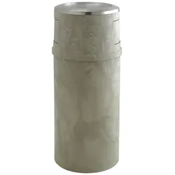 Standascher mit Abfallsammler 94,6 L Rubbermaid Beige Mülleimer mit Aschenbecher und Beutelhalter, feuerfest