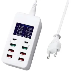 PowerGuard 8-Fach Smart USB Charger (60 W), USB Ladegerät, Weiss