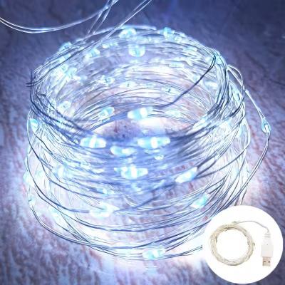 Uplift Treasures USB LED Silver Wire Fairy String Lights white 5 M 50 Led