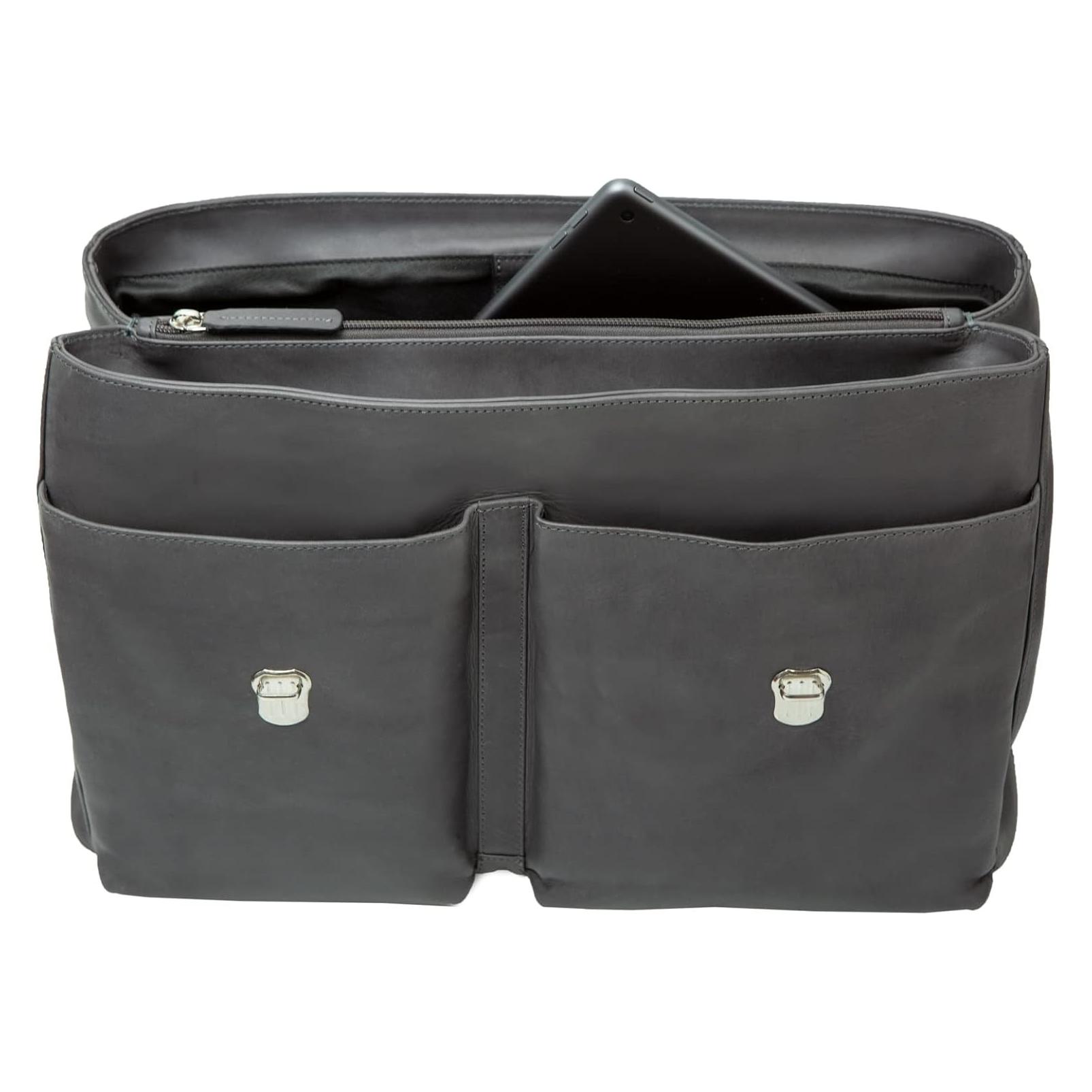 Pridesoul Businesstasche Leder District d.grau (15") (47260)