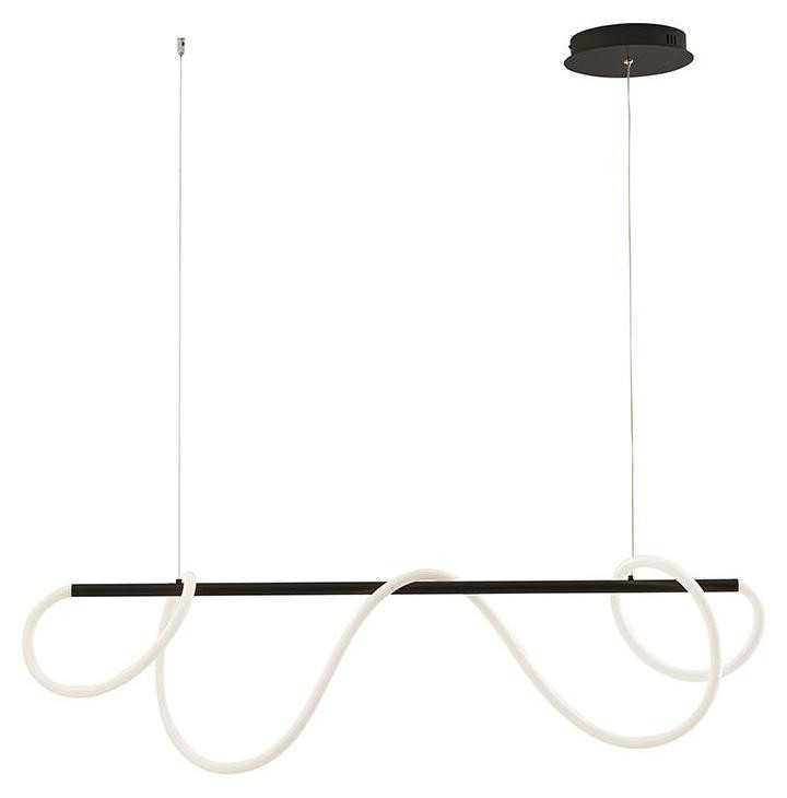 Rossini STRING Horizontale LED-verlichting, 50W, 3000K, matzwart – Moderne hanglamp met 360-graden omnidirectionele verlichting voor binnen