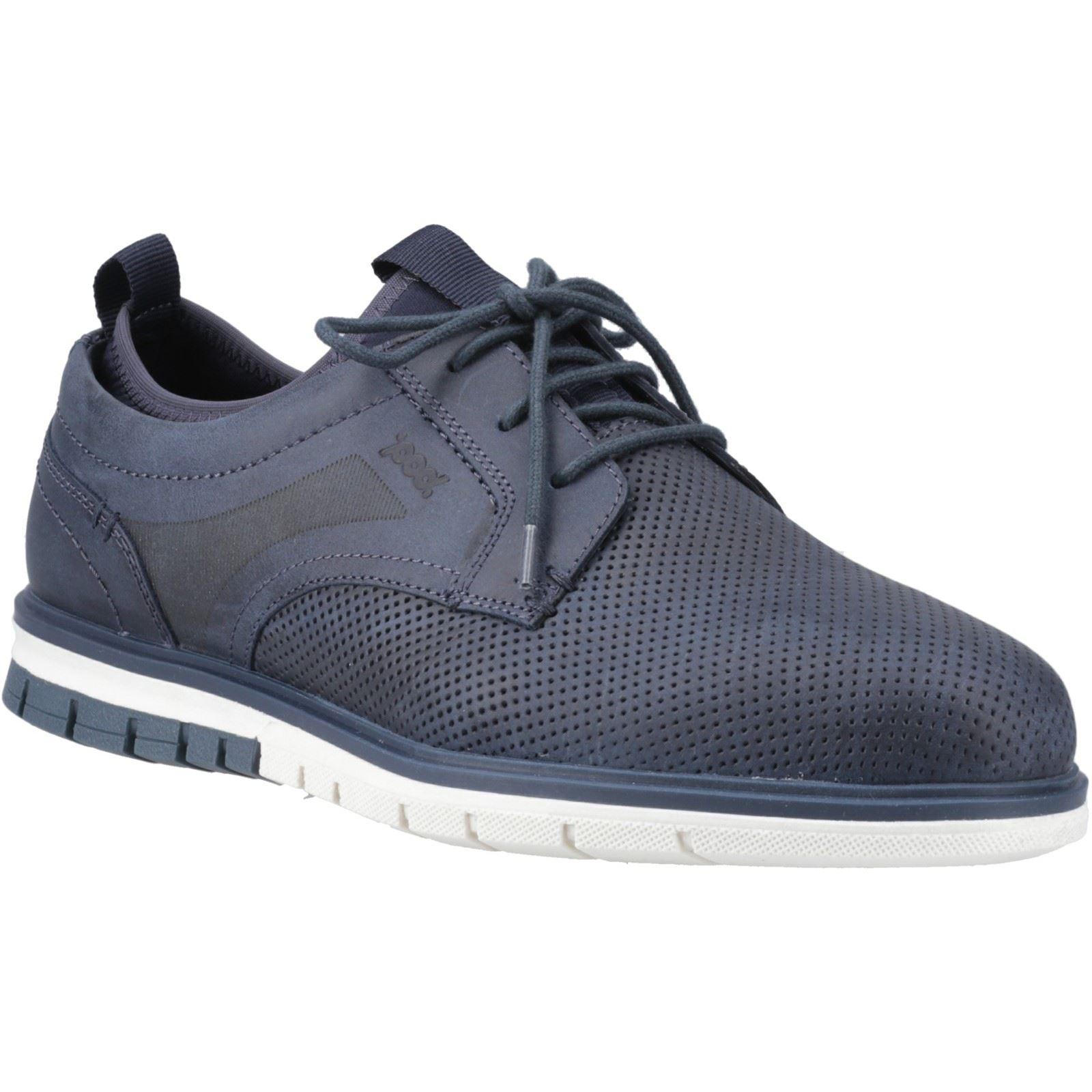 Pod Murphy Leder Herren Navy Schnürschuhe