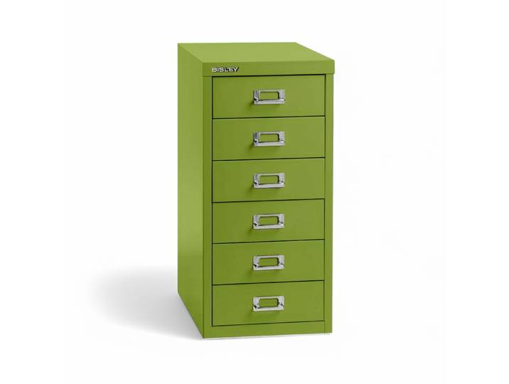 Standcontainer Bisley Multidrawer, Grün, ohne Schliesszylinder, Neu – Ideal für leichte Aufbewahrung