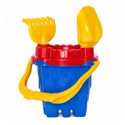 Sandburg-Set, Eimer, Sieb, Schaufel, Rechen, 4-teilig.