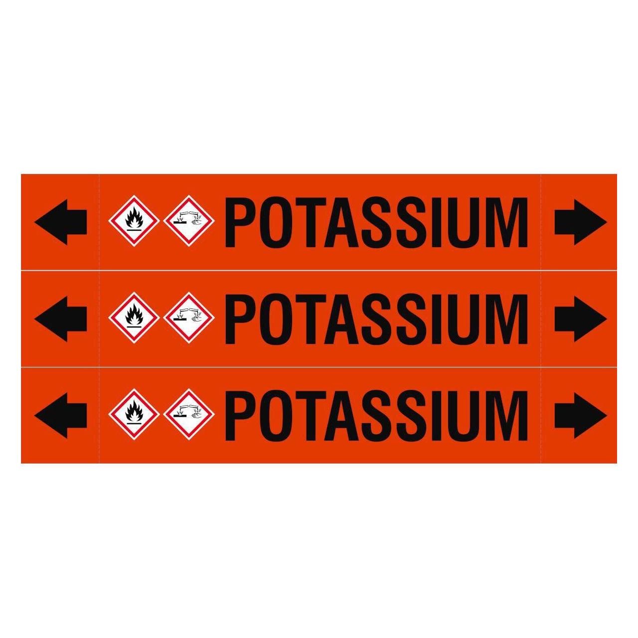 Brady ASME - Rohrmarkierer - Potassium (ASMEPM-37X230MM-POTASSIUM)