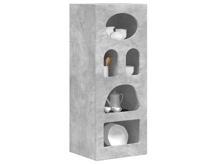 KTHLBRH Sideboard ELST grau Beton 40 x 35 x 100,5 cm Technisches Holz, verstellbare Regale, minimalistisches Design, für Esszimmer oder Wohnzimmer