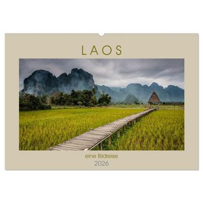 Laos - eine Bildreise (Wandkalender 2026 DIN A2 quer), CALVENDO Monatskalender