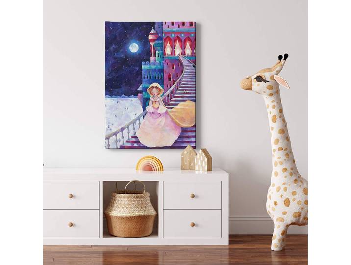Tableau déco Cinderella Polyester PVC / Épicéa Rose foncé 50 x 70cm