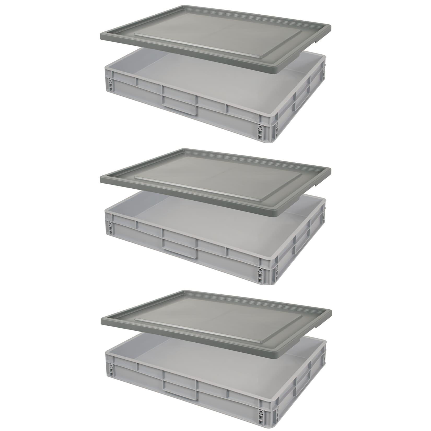 BRB 21621 Euro-Stapelbehälter-Set 80 x 60 x 12 cm