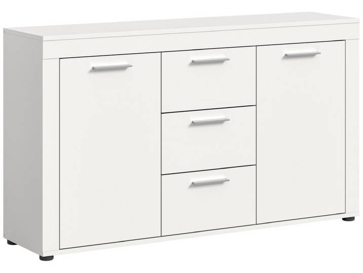 Sideboard Jam 125 x 35 x 80 cm melaminbeschichtet Weiß