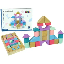 Holzbausteine Pastellfarben 28 Stück Schloss