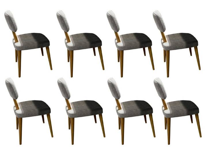 Xlmoebel Esszimmerstuhl Stilvolles 8er Set Designer Stoffstühle für die Küche (8er Set, 8 St), Made in Europa