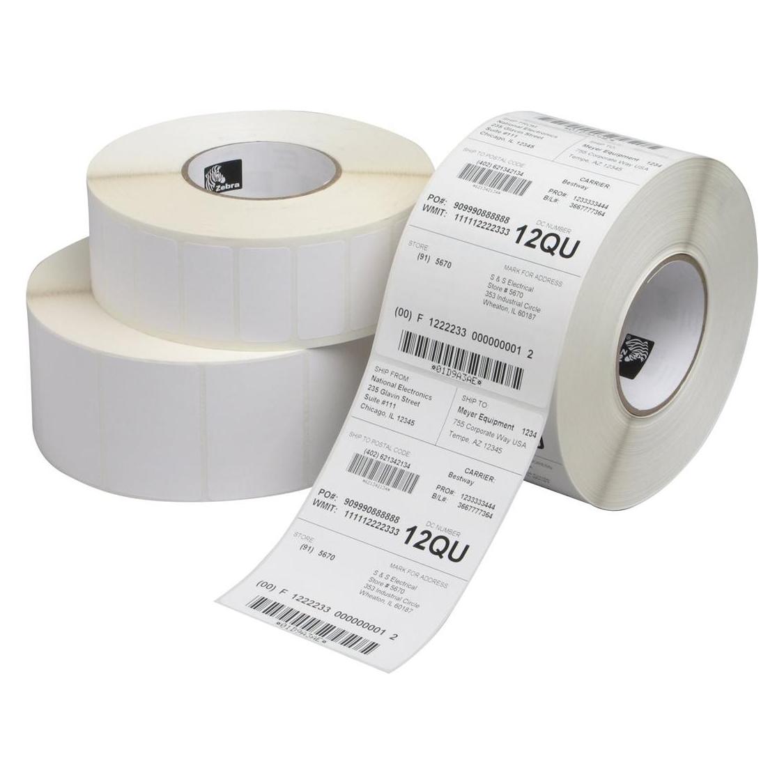 Zebra Z Trans 5P Permanentes selbstklebendes Acrylpapier (matt) (51 mm) (880010-050)