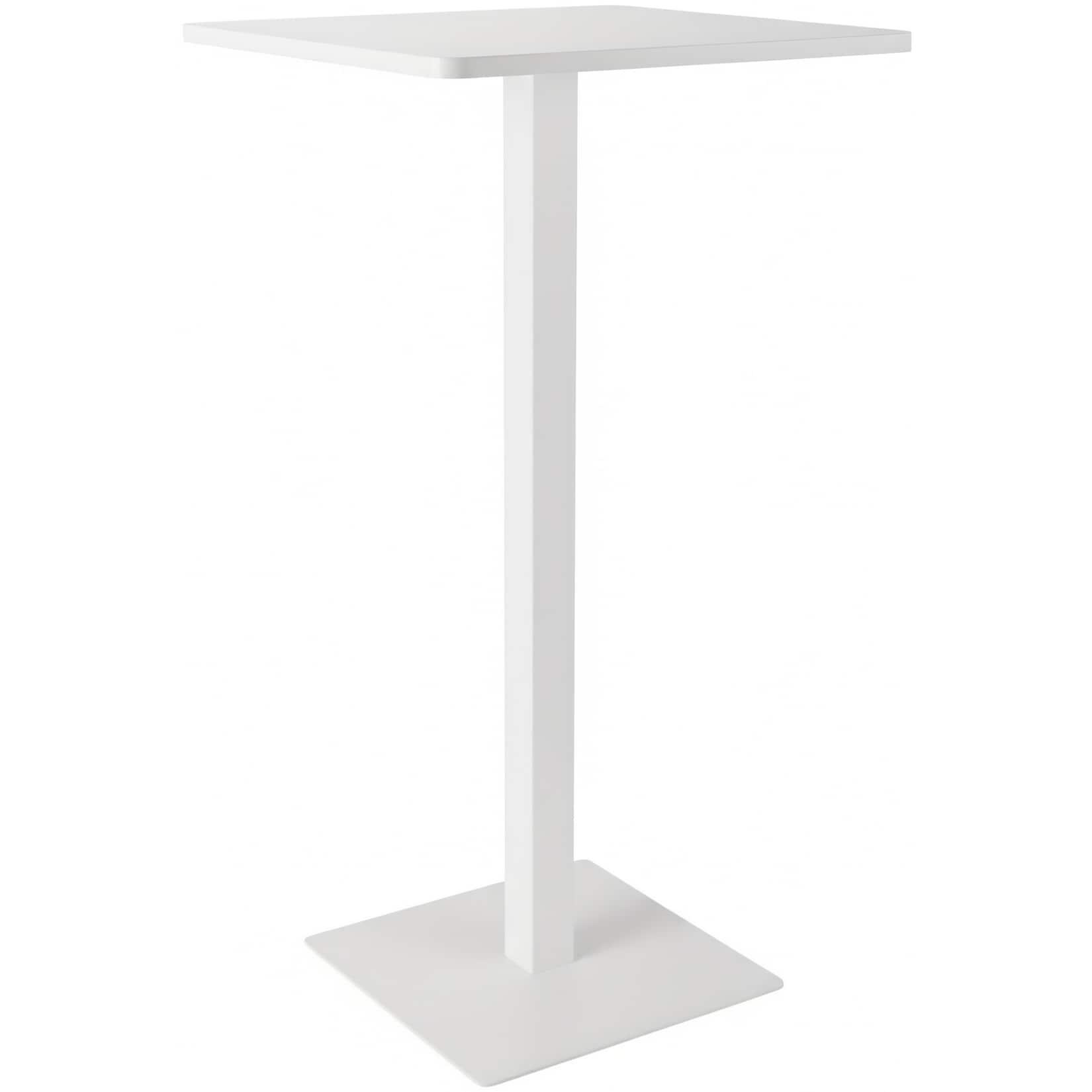 CLP Stehtisch eckig 60 cm Sharon, Bartisch quadratisch mit stabilem Metallgestell aus Stahl pulverbeschichtet