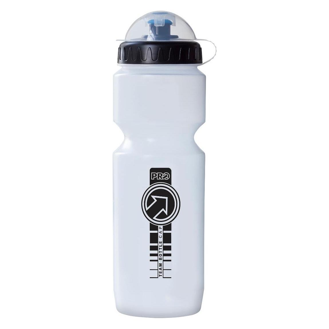 PRO Bike Gear Trinkflasche Team Transparent 800ml Kunststoff, Mit Schutzkappe (0.80 l) (PRBT0037)