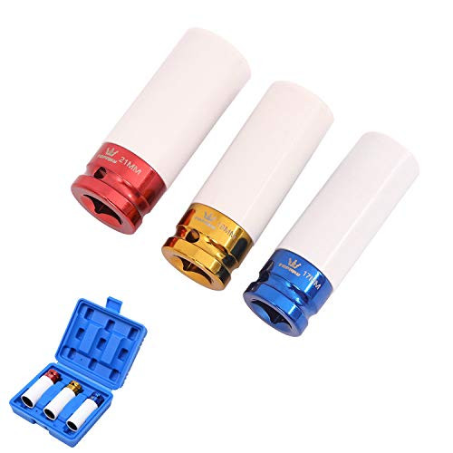 TOPWAY 3-delige Alufelgen Slagdoppen Set, 1/2" Aandrijving