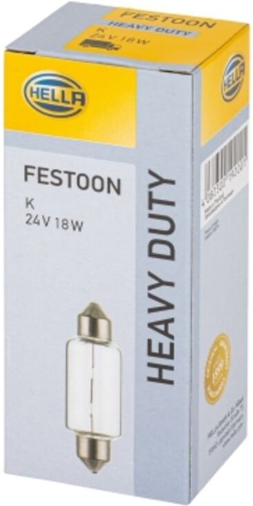 Hella Lampadina C18W Heavy Duty 24V, 18W, 10 pezzo