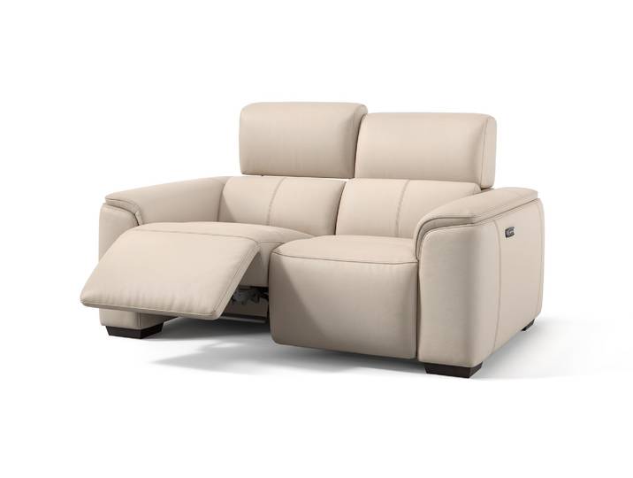 Leder Relaxsofa CALVERA 2-Sitzer elektrisch Sofa Couch