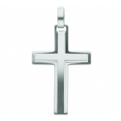 Kettenanhänger ADELIA´S "Kreuzanhänger Edelstahl", silber, Schmuckanhänger, Damen, Edelstahl, Kettenanhänger, Edelstahlanhänger Kreuz