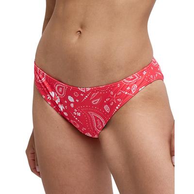 Bikini-Hose ROXY "Beach Bandana Classic", Damen, Gr. S, rot (hibiscus boho bandana random), Obermaterial: 85% Polyester, 15% Elasthan., Badehosen Bikini-Hose