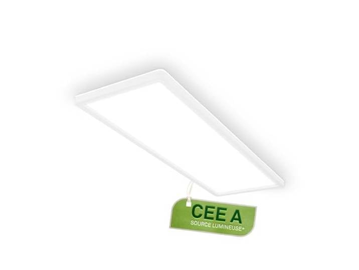 BRILONER - Plafonnier LED\, CEE A source lumineuse\, 14W 3000 lm\, design extra plat\, lumière indirecte\, panneau lumineux moderne\, éclairage salon\, cuisine\, chambre\, couloir\, 58x20x3 cm\, blanc