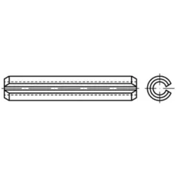 Nieten, Spannstift ISO 8752 geschlitzt 28 x 22 Ohne Oberflächenangabe ISO 8752