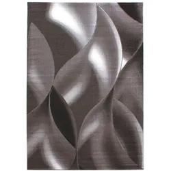 Teppich Schlafzimmer Wellenmuster Elegant Waschbar Strapazierfähig Wohnzimmer Esszimmer Braun 160x230 cm – INN von Kadima Design
