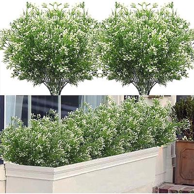 20 Bündel künstliche Outdoor-Pflanzen Blumen, Schleierkraut Künstliche Beerensträucher für den Außenbereich, künstliche Sträucher für draußen, Blumenarrangements aus Kunststoff