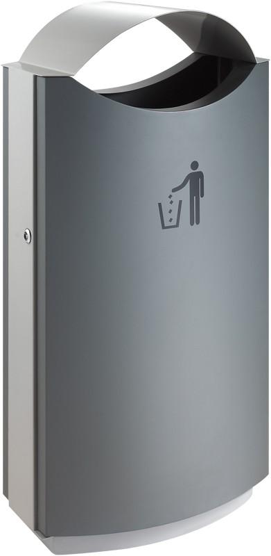 Außenabfalleimer mit Dach 68 Liter