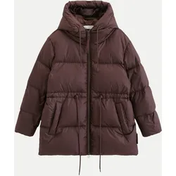 Puffer-Daunenjacke Braun S